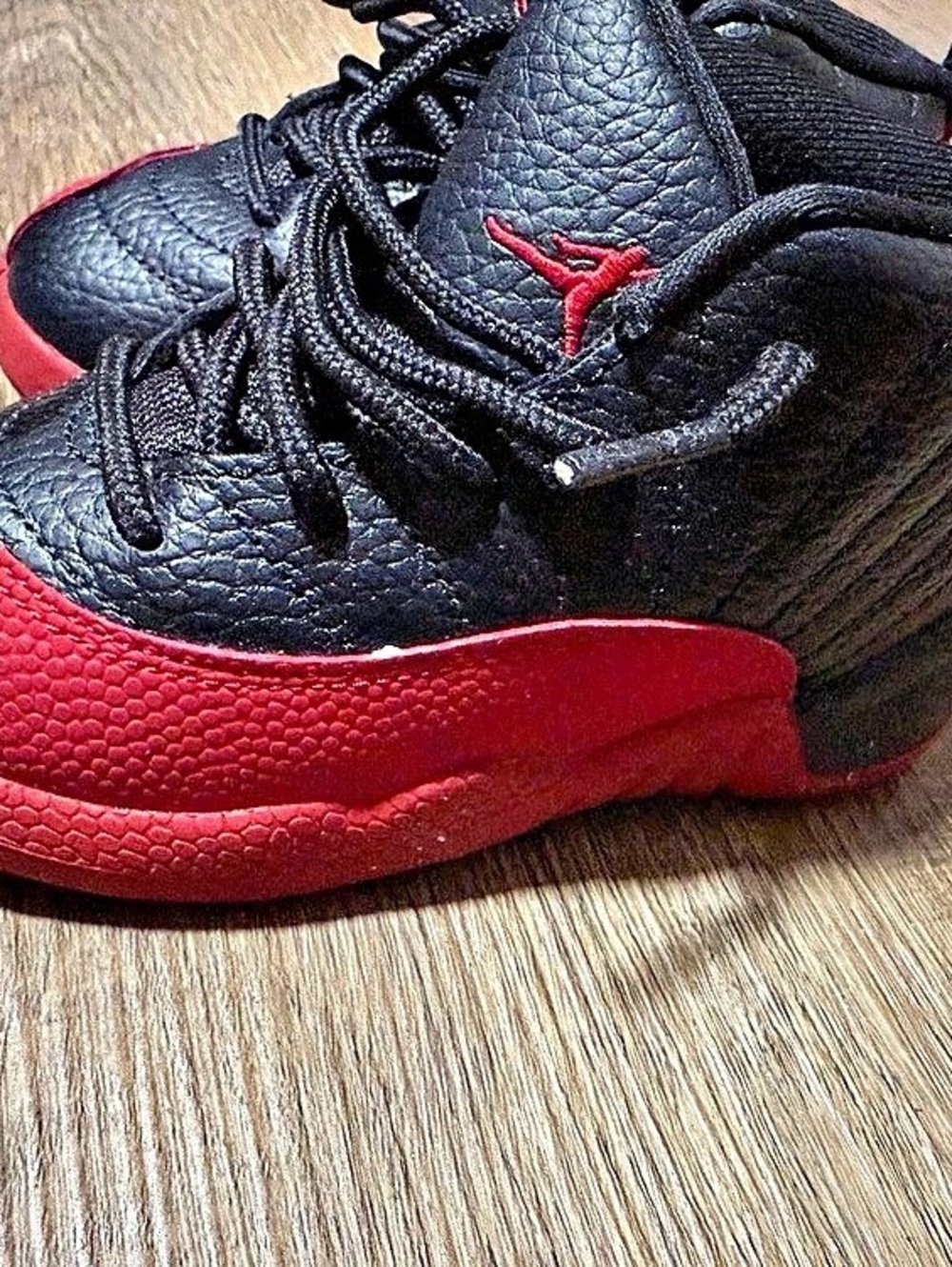 Jordan Air Jordan 12 Retro TD "Flu Game" Black & Red Sneakers child/toddler